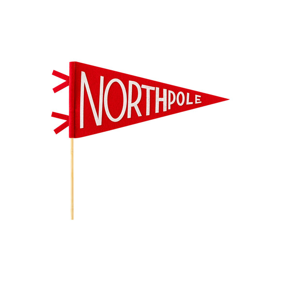 North Pole Felt Pennant Flag